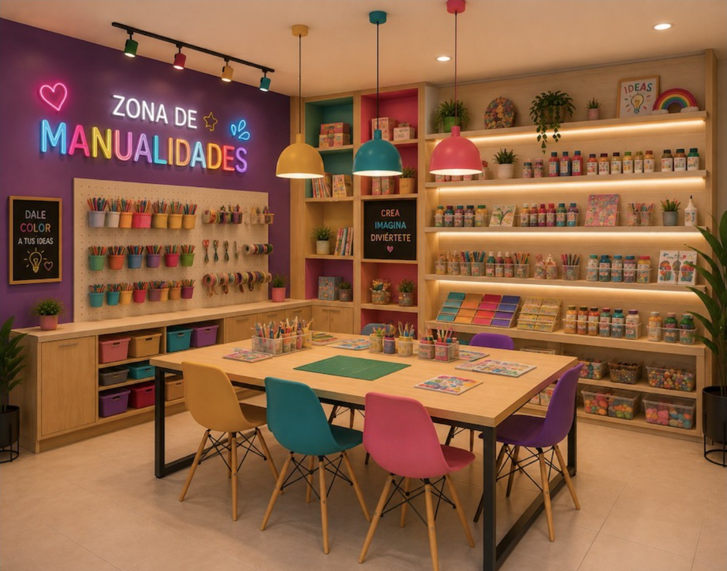 Zona de manualidades de Sama Fun & Work